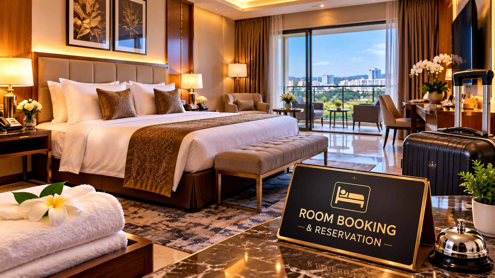 Luxury hotel room booking and reservation